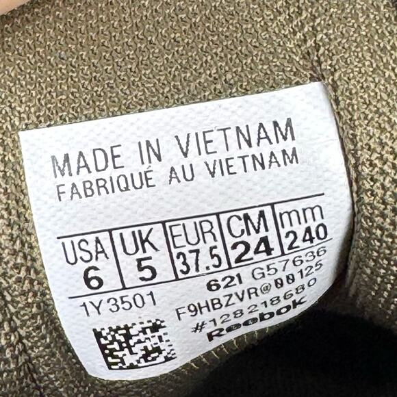 REEBOK / Club C 85 army green leather sneakers / M6 W7.5 - Picture 8 of 9